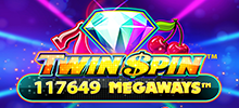 The fantastic Twin Spin Megaways is playable on any device, offering a wide range of stakes per spin. The new version produces similar figures in some respects, very different in others. One that hasn't changed much is RTP, just below a 96.04% rating, while volatility was high. Another big change is the max win ability!

The same symbols as before return, meaning real cards 9-A, as well as cherries, bells, bars, sevens and diamonds as the five prizes. The payout amounts have been hit, to compensate for the Megaways/avalanche feature, so the prizes are now worth 1-10x the stake for six of a kind!