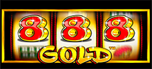 Live the glory days of the trustworthy mechanical slot machines in 888 Gold, the 3x3, 5 payline classic slot. 8 is WILD and substitutes for all symbols. Grab the fortune by hitting full lines of 8`s that pay up to 6000!
